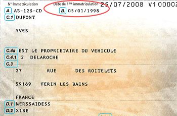 Date de première immatriculation